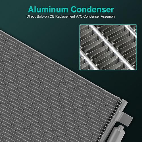 Miniatura 2 de SCITOO Condensador de aire acondicionado 4128 compatible con 2013-2018 para Nissan para Altima 2.5L 2011-2018 para Nissan para Altima 3.5L 2016-2018