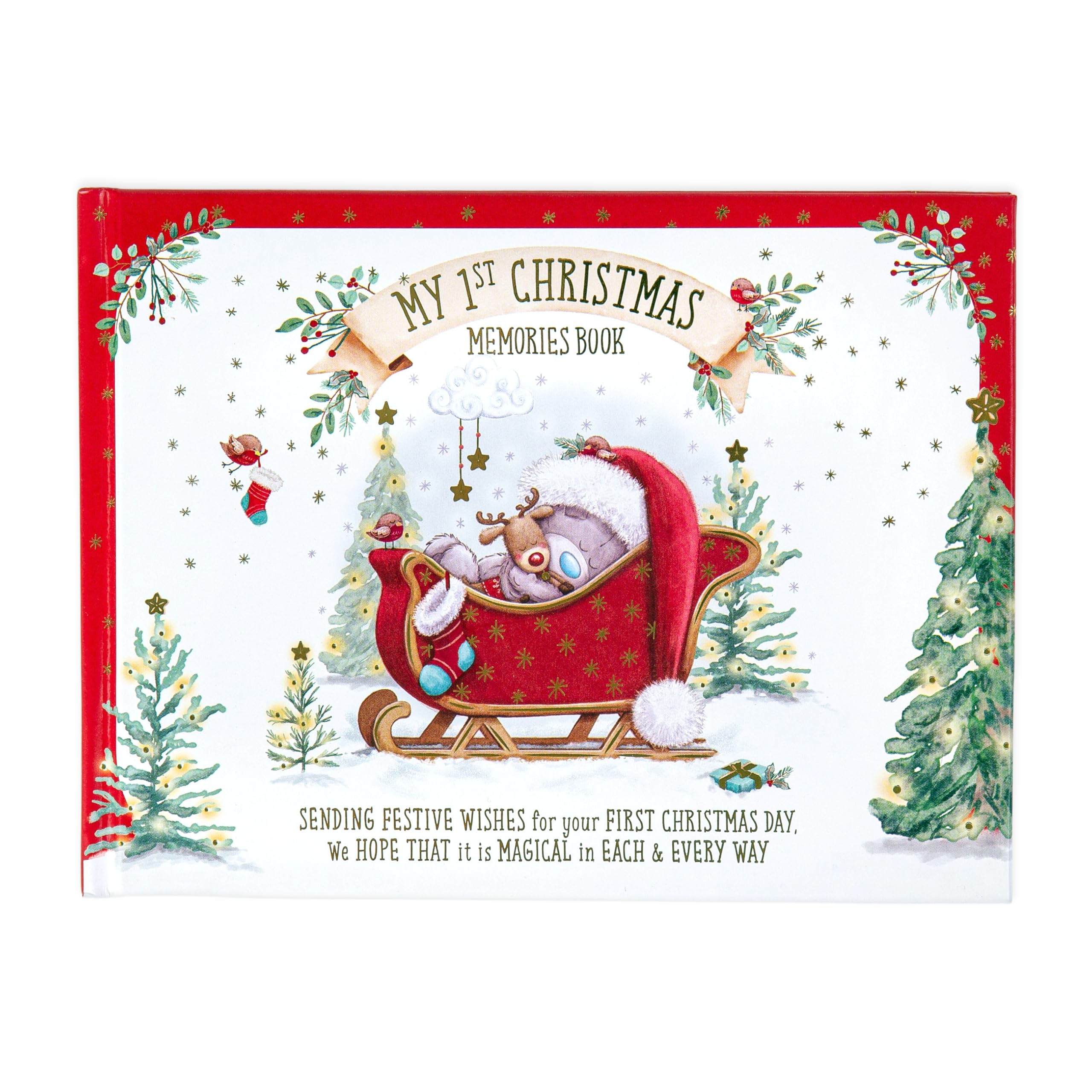Me to You Tiny Tatty Teddy Baby's First Christmas Memory Book - Official Collection, Cream
