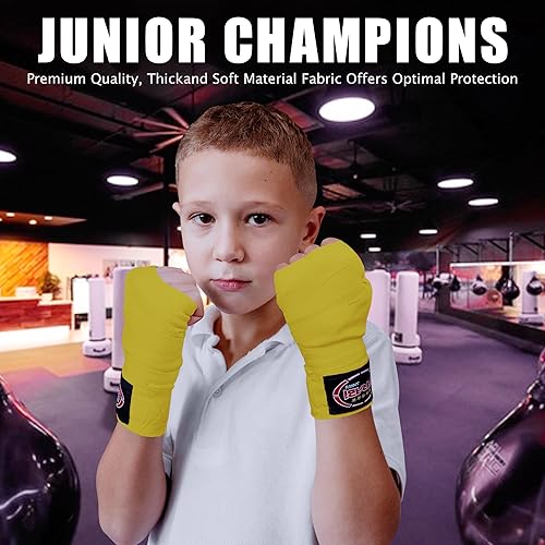 Miniatura 2 de FARABI Kids Boxing Hand Wraps 2.5 Meters Junior Hand Wraps Boxing Hand Wraps Muay Thai Hand Wraps MMA Boxing Hand Wraps Men Boxing Hand Wraps Kids