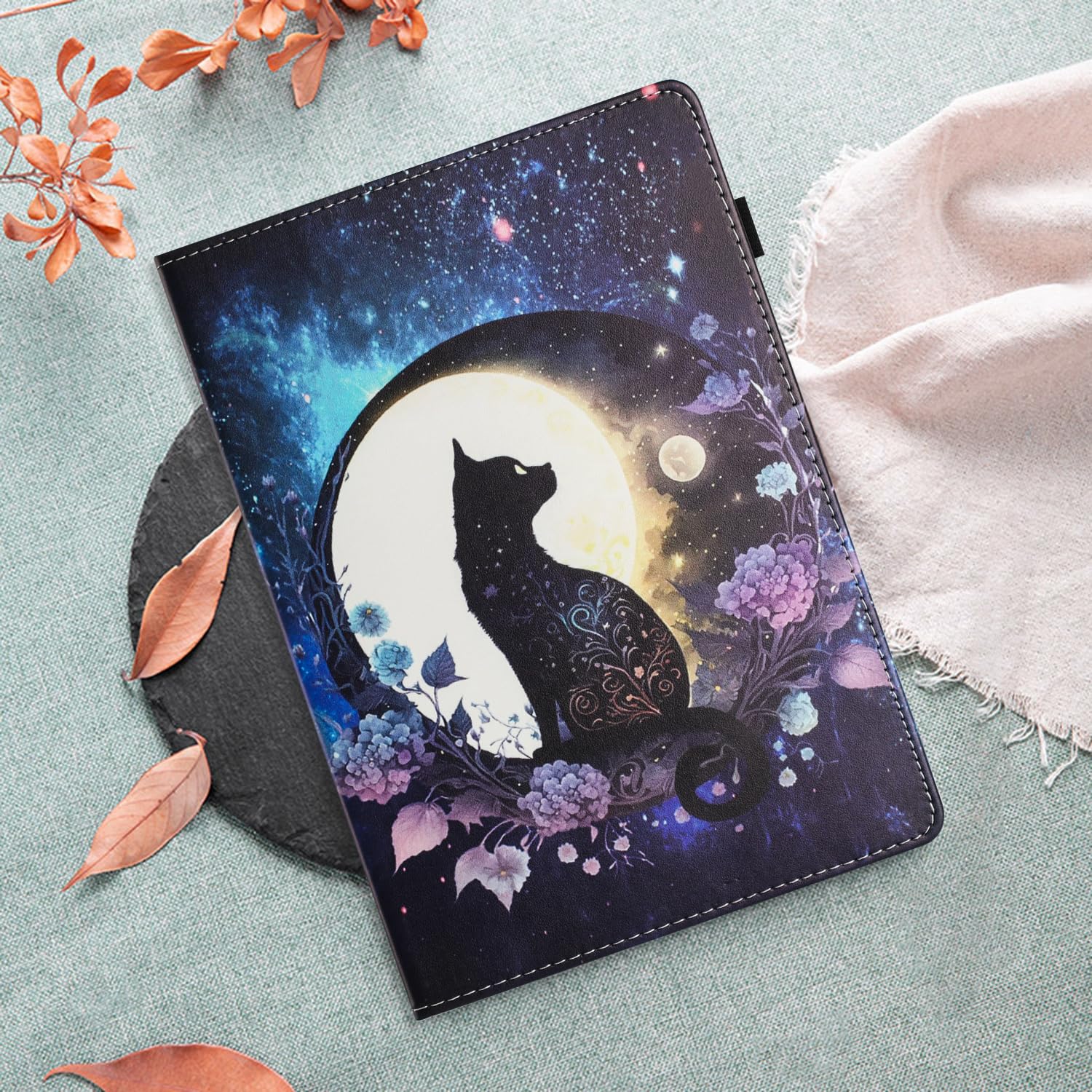 LSPCASA Custodia Per Honor Pad 10(12.1 pollici 2025) PU Leder Tablet Cover Con Supporto Funzione e Slot Folio Pieghevole Custodia Cover per Honor Pad 10-Tigri colorate