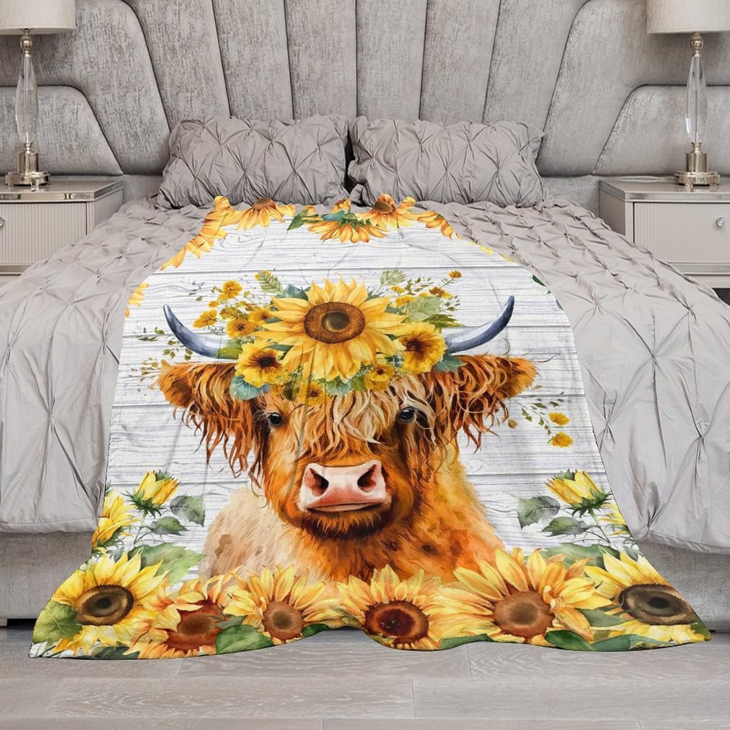 Highland Cow Gifts - Blanket for Kids Adults - Highland Cow Blanket for Women Girls - 60"x80" Kids Throws for Bed, Living Room