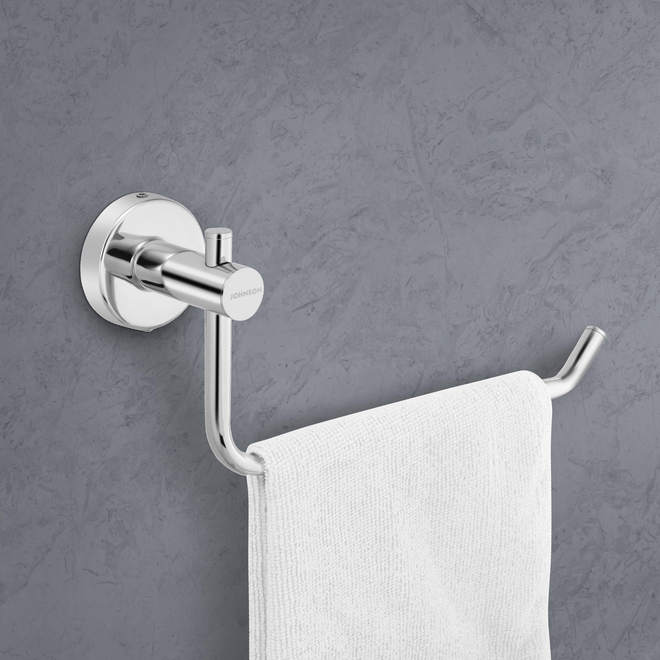 Johnson Bathrooms Alpha SS304 Towel Hanger for Kitchen | Napkin Holder for Wash Basin | 304 Grade Stainless Steel Hand Towel Hanger | Chrome Colour | T1551CAMZ | 1 Year Warranty