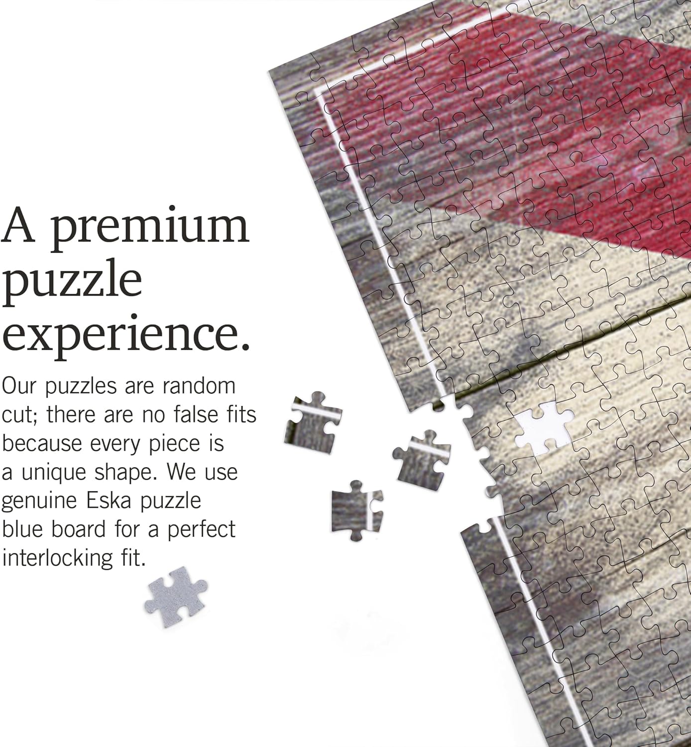 Lantern Press Alabama, Rustic State Flag 1000 Piece Jigsaw Puzzle for Adults, Made in USA with Reference Poster