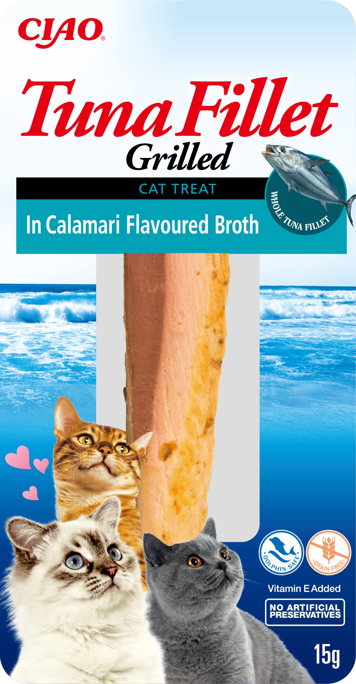 Sponsored Ad – Ciao Grilled Tuna Fillet in Calamari Flavoured Broth by Inaba - 12 Packs (12x 15g total) / Cat Treat, Delicious & Healthy Snack, Food Topper, Pill Assist, Training Treat, Natural, Grain Free
