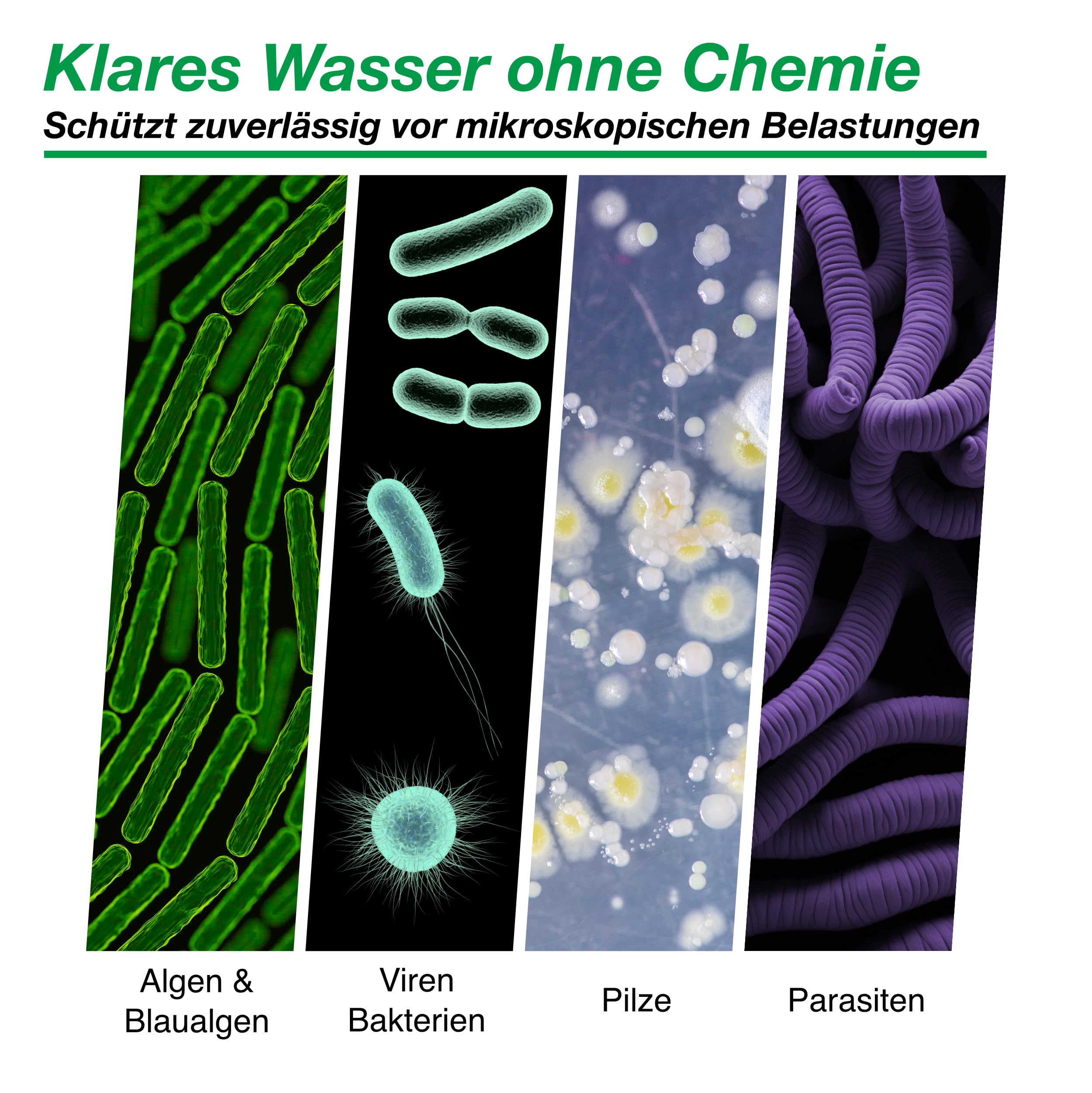 Wagner Green Tower UV-C 42 Watt Teichklärer | Wasserklärer ohne Chemie | UVC Lampe Algenvernichter | Desinfektion für klares Wasser im Teich bis 42.000 L