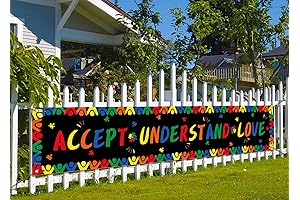 Autism Awareness Banner | 1.6 * 8.2ft Autism Banner Yard Sign Outdoor...