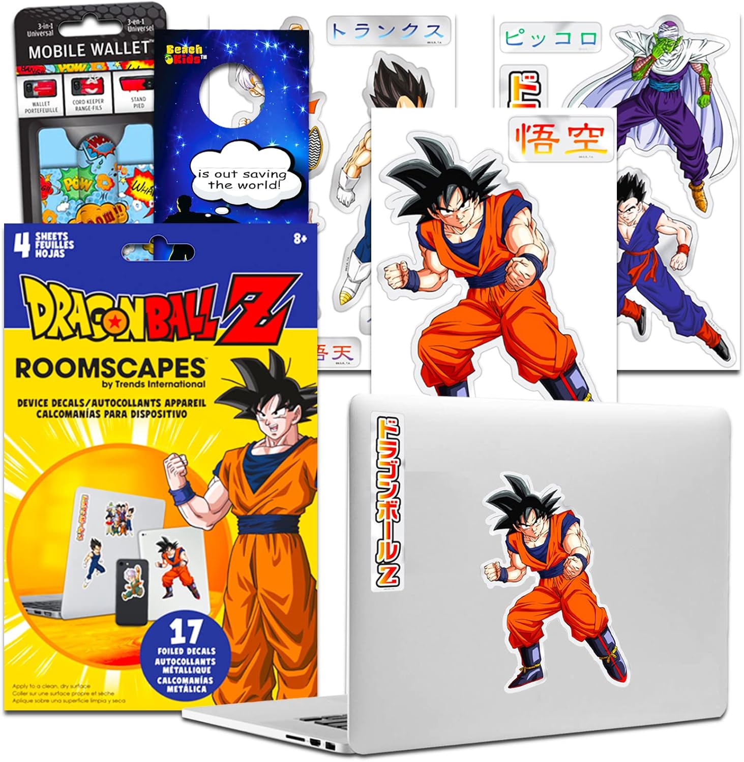 Dragon Ball Z Decals for Car Bundle with 17 Assorted Dragon Ball Decals for