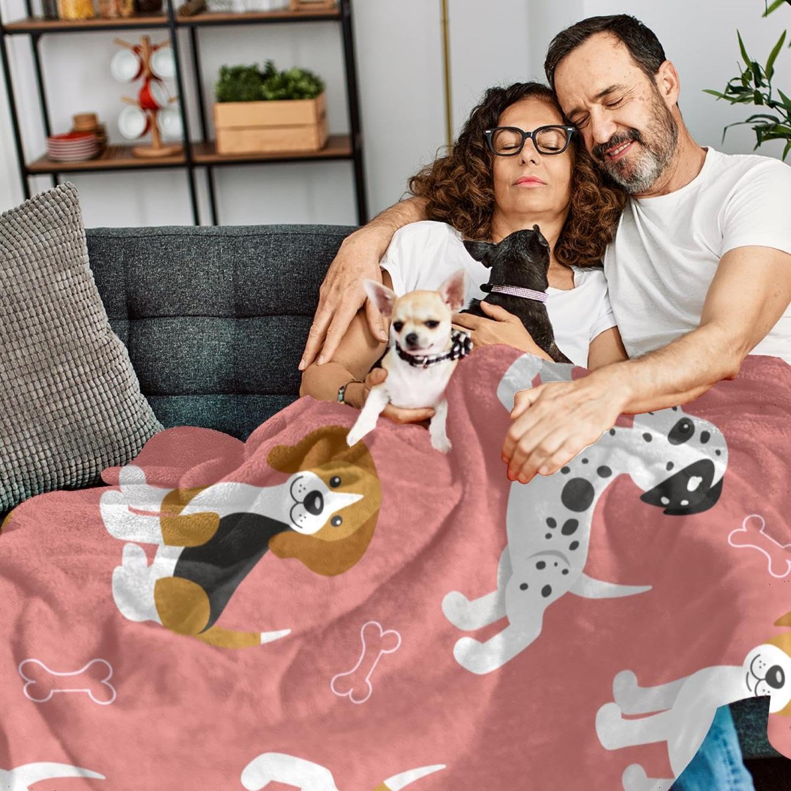 Couverture Polaire Chien Couverture Microfibre Chaude Et Douce Jeté De Canapé Couverture 150×200cm