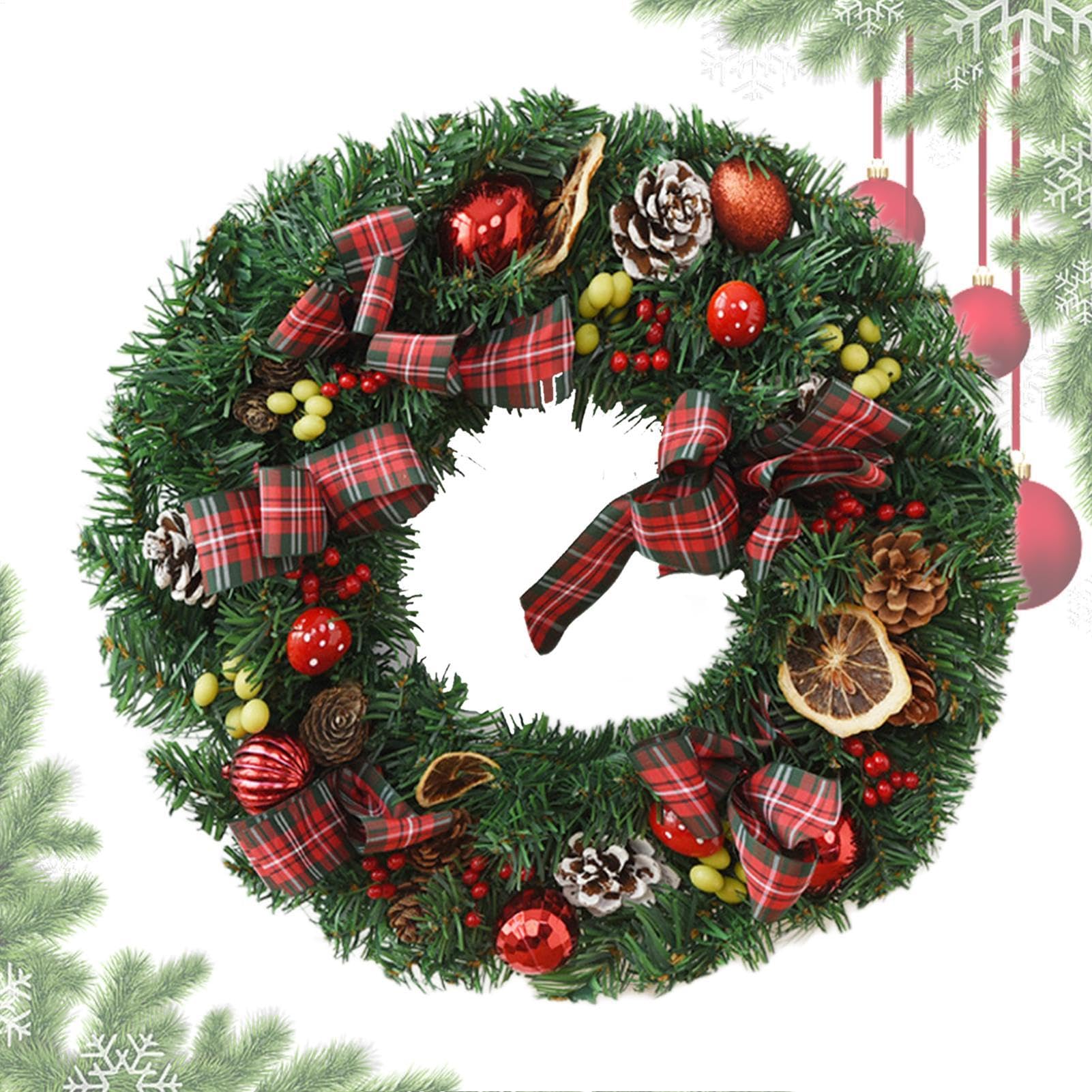 Couronne de Noël pour porte d'entrée : la solution pour un accueil festif