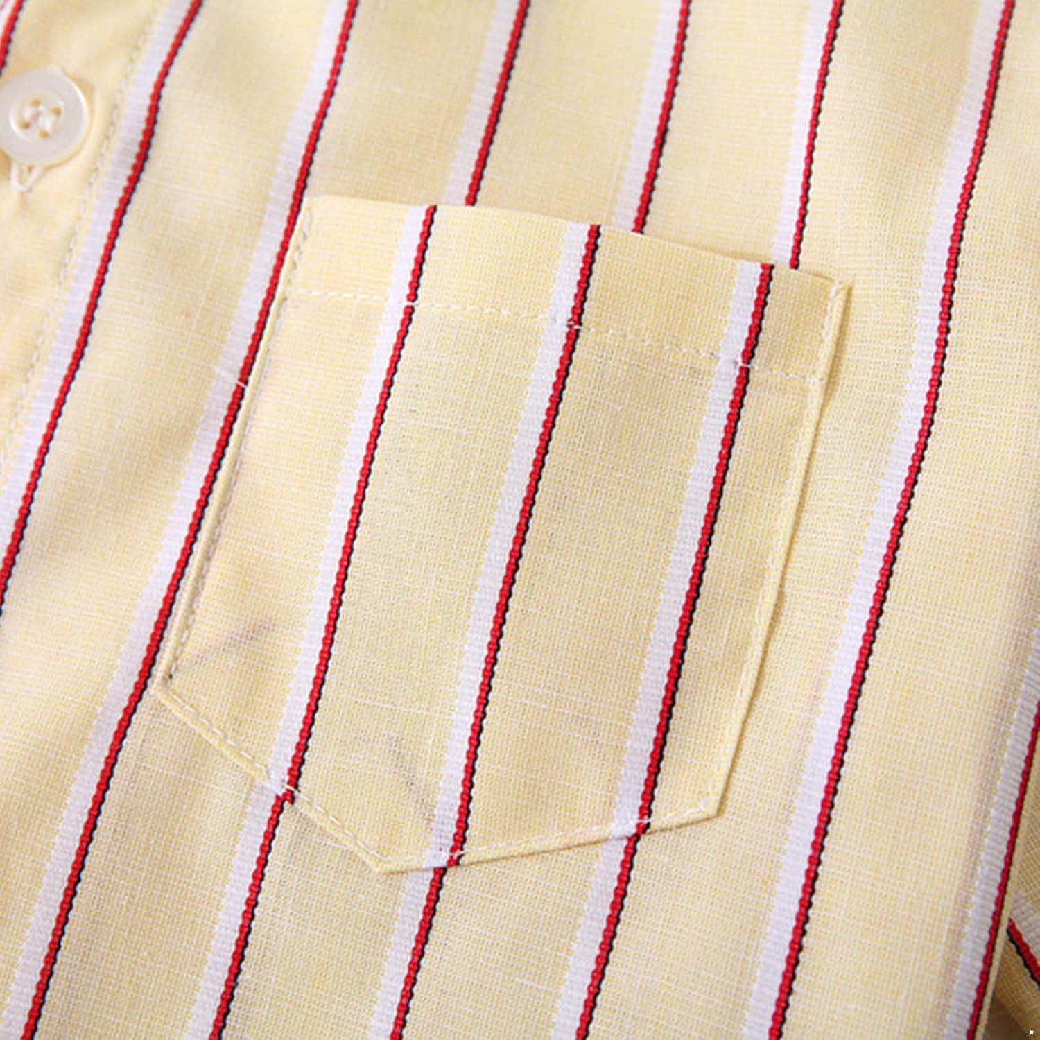 Baby Toddler Boys Short Sleeve Button Down Vertical Striped Casual Shirt