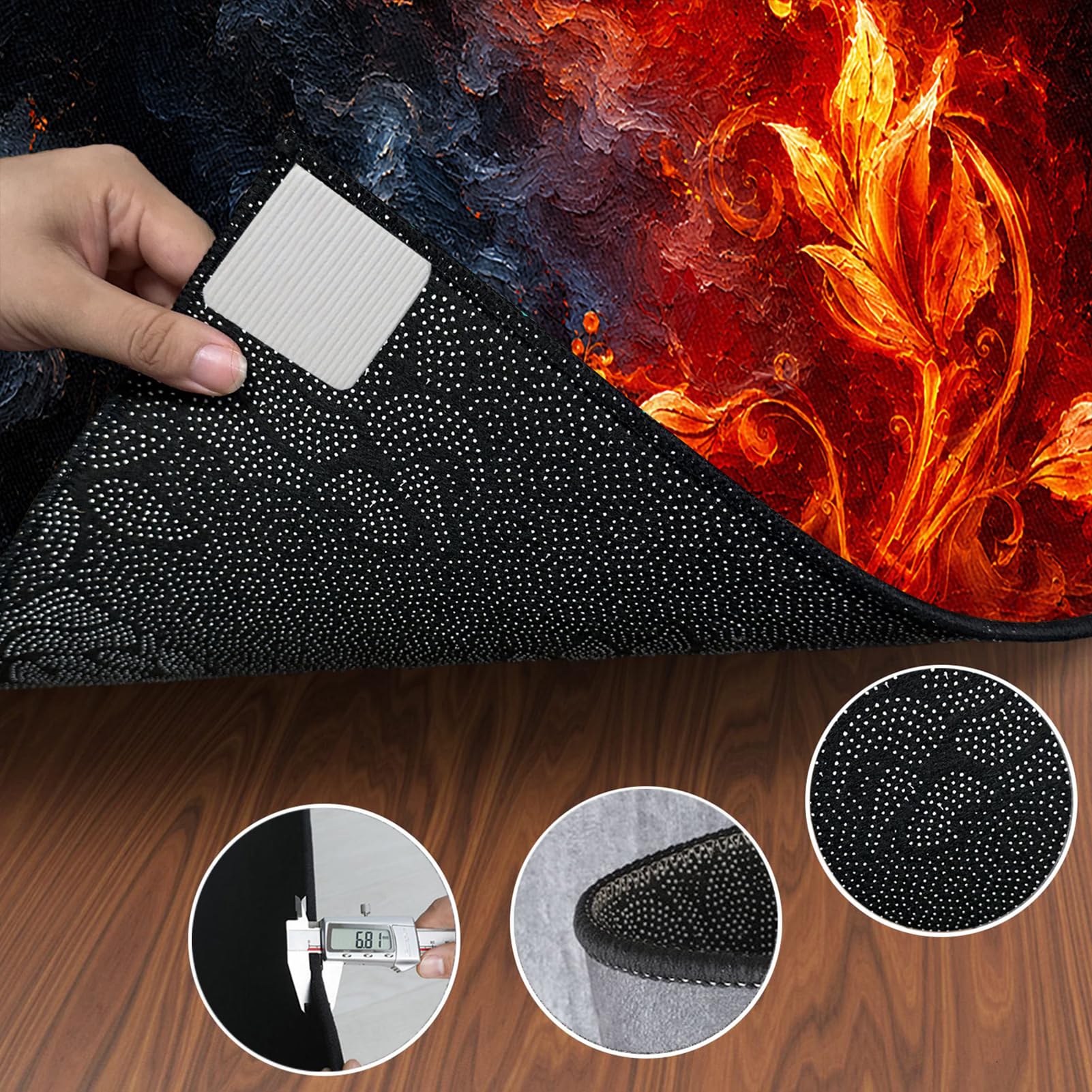Tapis pour Batterie Acoustique, Tapis de Tambour Insonorisé 180 x 150 cm