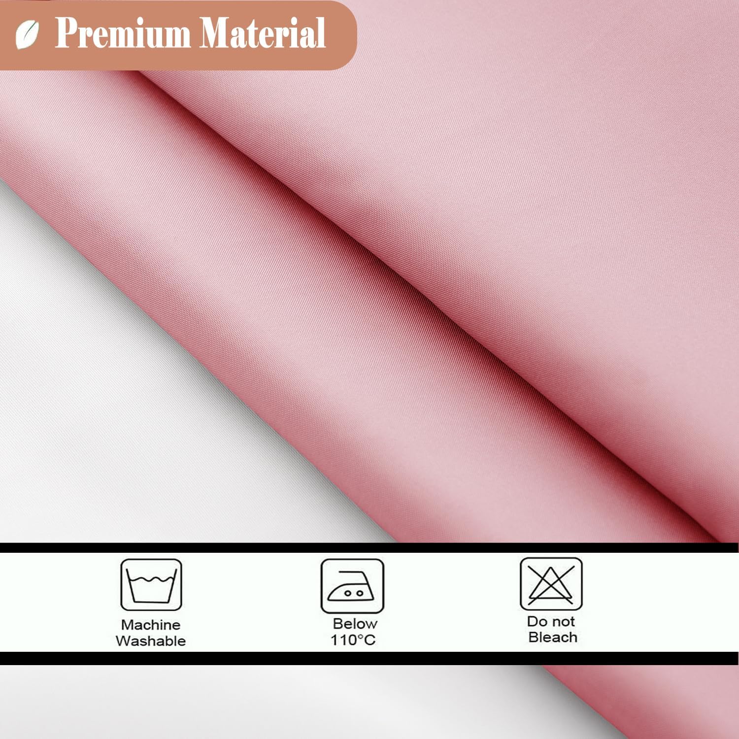 UFRIDAY 72x78 Inch Shower Curtain Pink with Mesh Window, Machine Washable Water Resistant Bathroom Curtains Grommet Shower Curtain Set with 12 Hooks