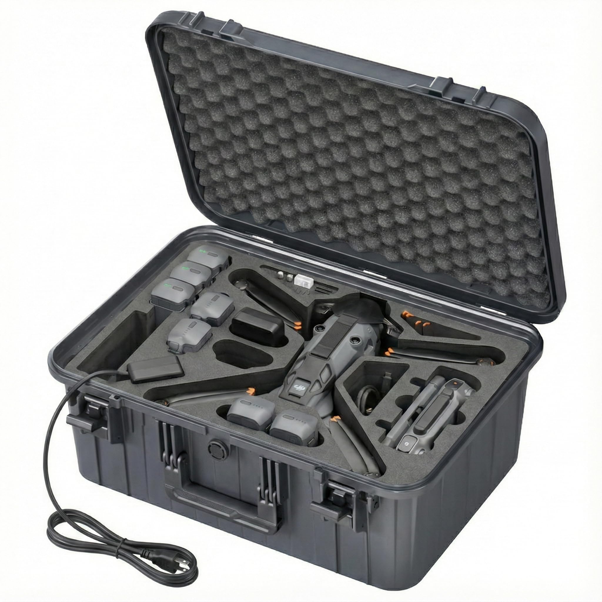 TOMcase Drohnenkoffer „Ready-to-Fly” für DJI Mavic 4 Pro | Koffer für Fly More/Creator Combo, mt RC2/RC Pro 2 – Hardcase wasserdichter ECO Schutzkoffer – Made in Germany