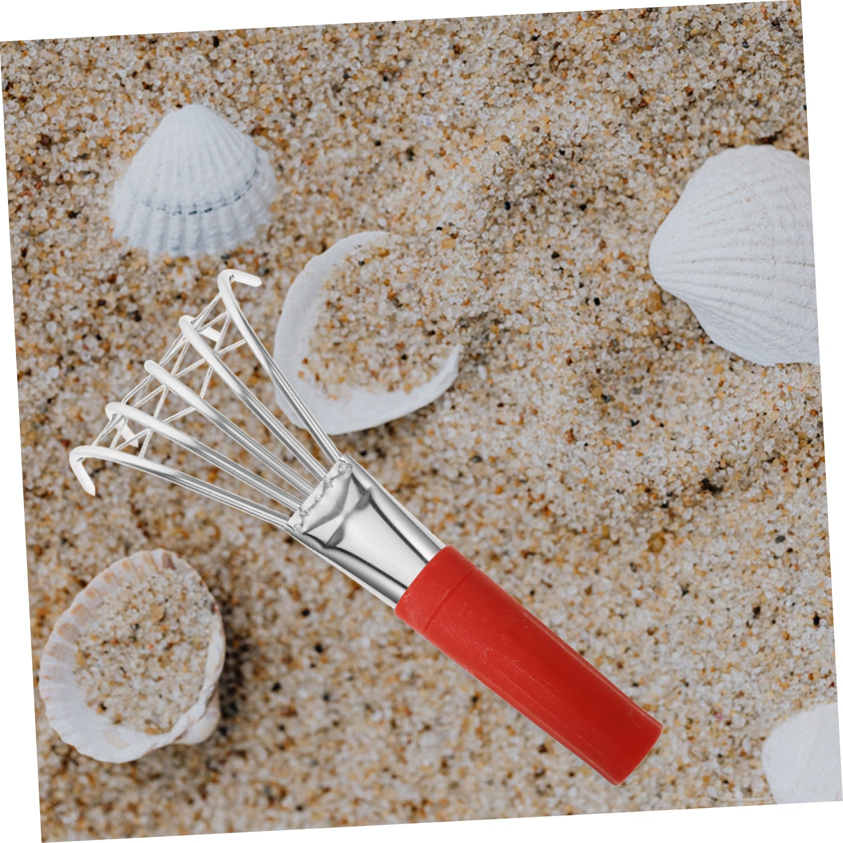 HEMOTON 4 Stück Kompakter Muschelrechen mit Ergonomischem Wiederverwendbares Strandwerkzeug zum Muscheln und Meeresfrüchte