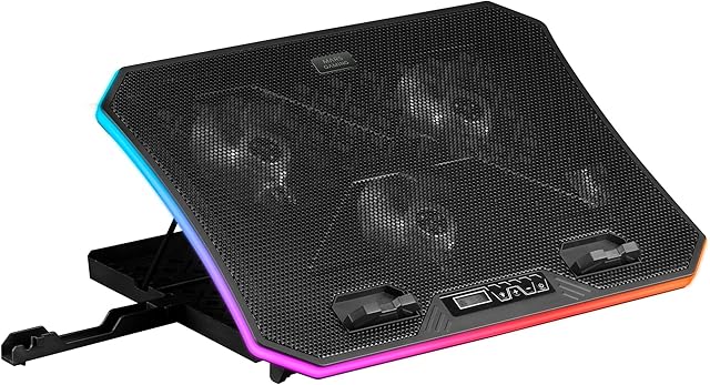 Mars Gaming MNBC6, podstawa chłodząca + stojak XL 40 cm ARGB, 3 wentylatory, przenośny stojak
