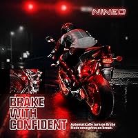 Vista 5 de NINEO 8 tiras de luces LED RGB para motocicleta, multicolor neón con control remoto inteligente, compatible con Carts Trikes Cruiser Scooter ATV UTVs