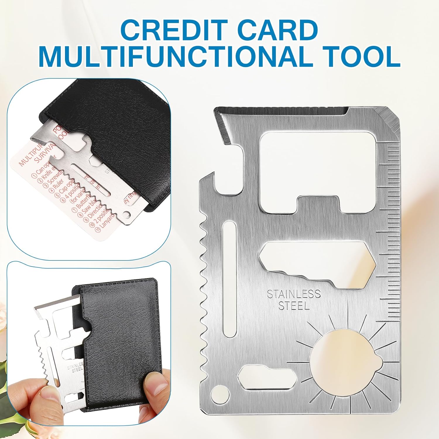 24 Sets 6 in 1 Multi Tool Pen Credit Card Tool Father Day Man of God Gift Christian Church Gifts for Men Bulk Bible Verse Bookmarks Screwdriver Pen Multi Tool Pens for Christian Father Coworker