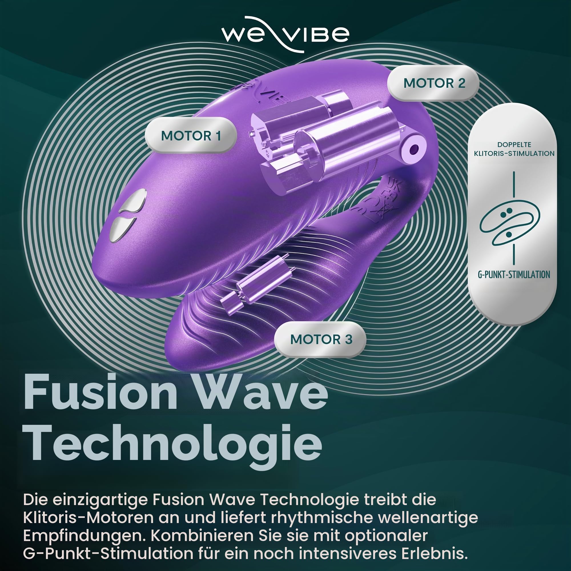 We-Vibe Chorus Pro Paarvibrator Lila und Lovehoney Gleitgel 250ml Set
