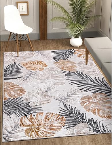 Miniatura 279 de CAMILSON Indoor Outdoor Rug 5x7 Bohemian Medallion Floral Area Rugs for Indoor and Outdoor Patios Easy-Cleaning Non-Shedding Living Room Garden and