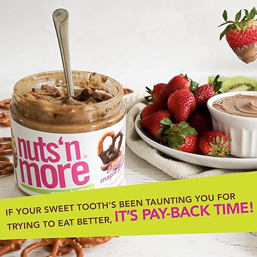 Miniatura 5 de Nuts 'N More - Mantequilla de maní con pretzel de arce y chocolate, completamente natural, alta en proteínas y baja en carbohidratos y azúcar, sin