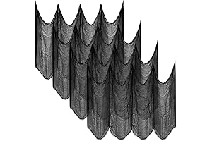 Halatool 4 Black Cloth Halloween Cheesecloth for Spooky Decor
