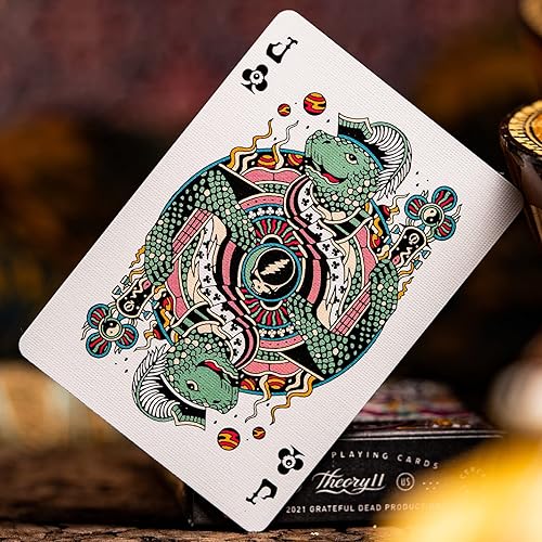 Miniatura 8 de theory11 Baraja prémium de cartas Grateful Dead con ilustraciones icónicas temáticas de bandas