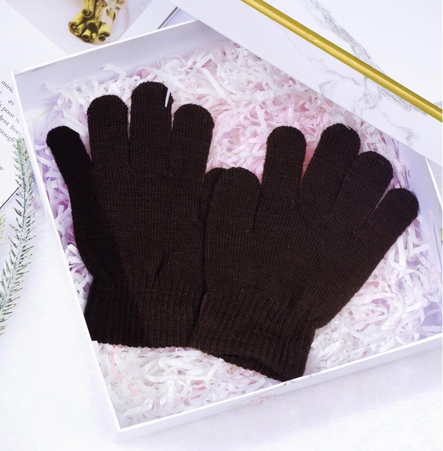 jiebor 12 Pairs Kids Warm Winter Knit Gloves for Boys Girls Children Kids - Image 7