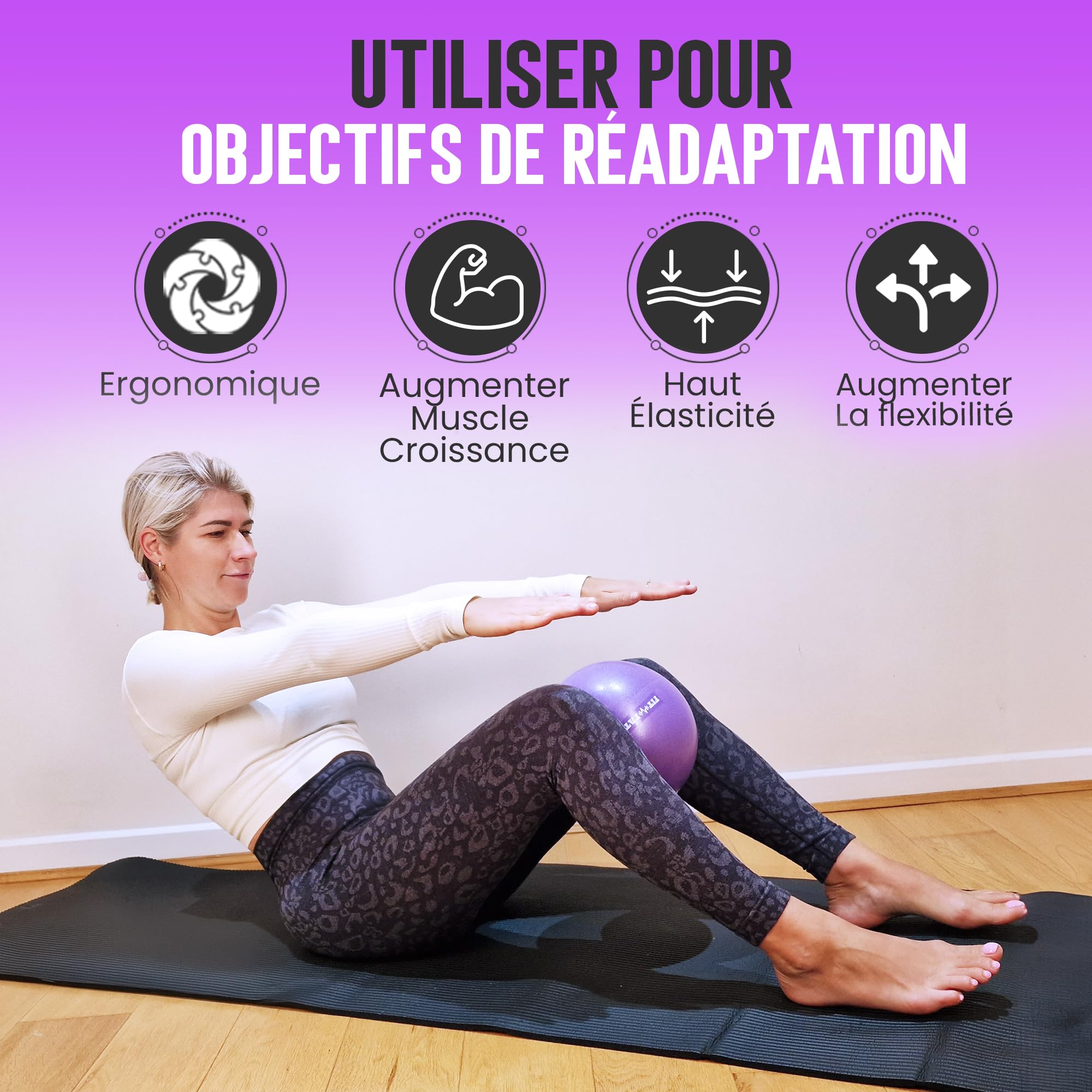 Anneau Pilates Cercle Accessoire Yoga Bande Résistance Fitness Sport Musculation Santé