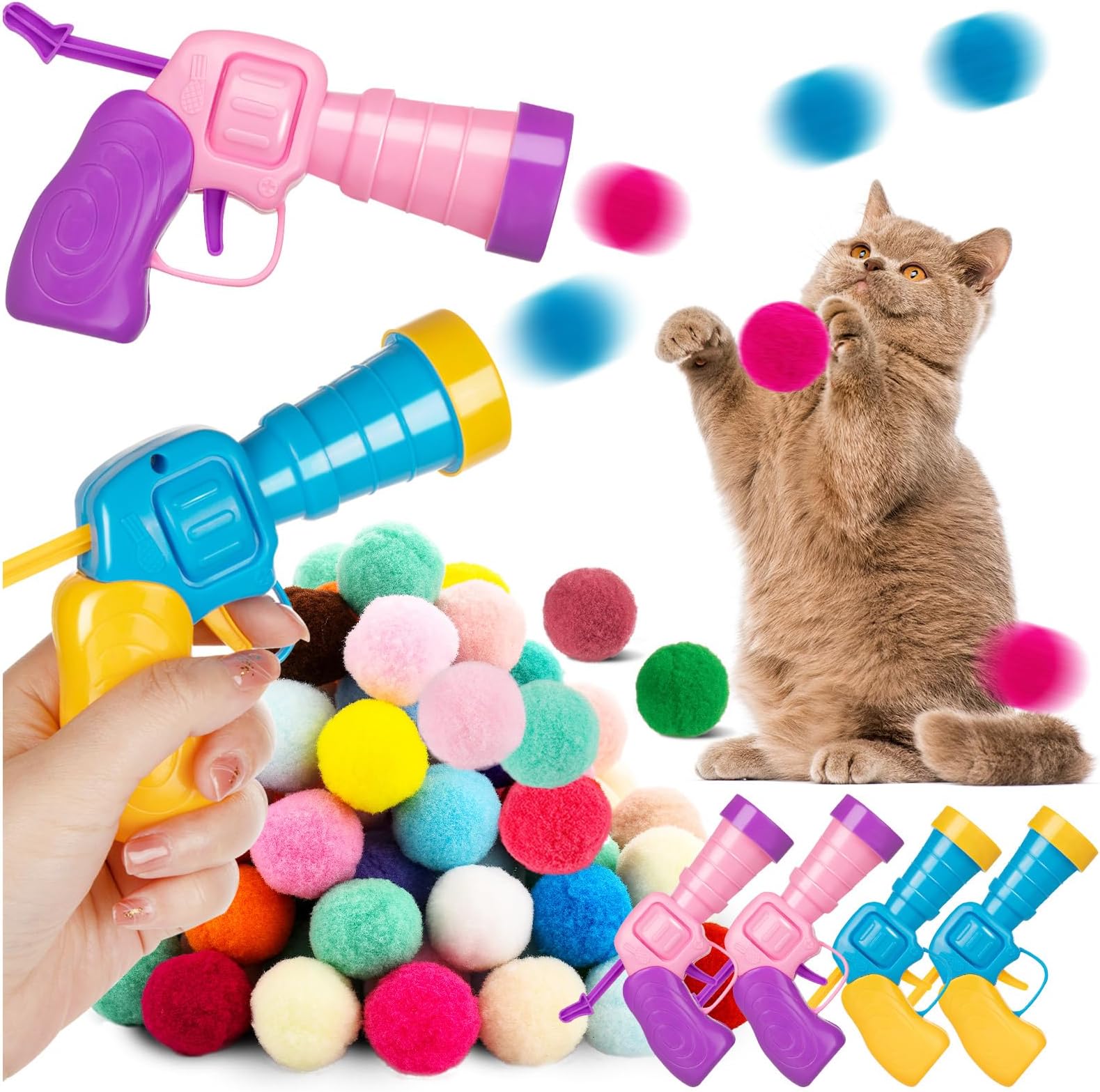 Kalimdor Cat Toy Ball Launcher,Interactive Cat Toys,Cat