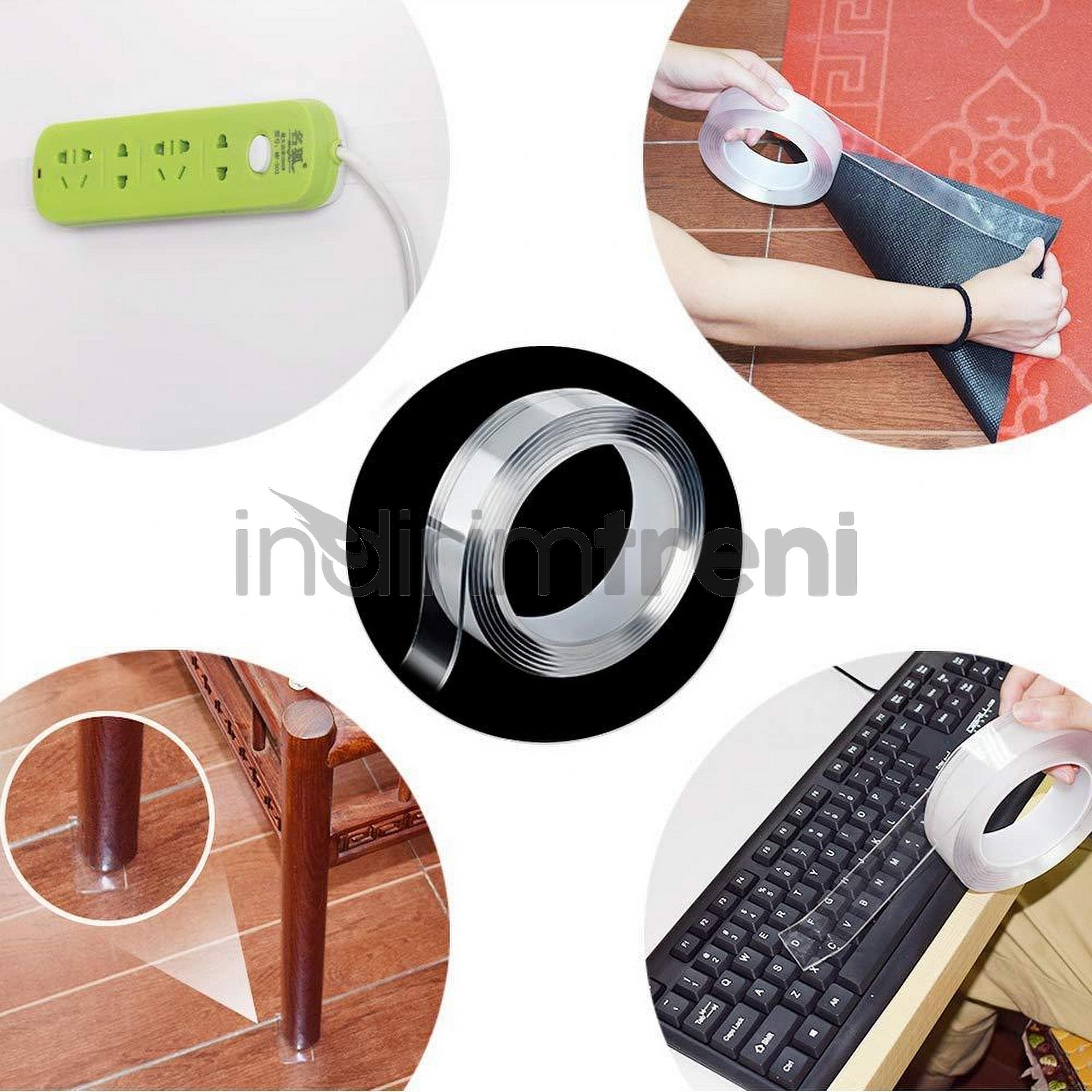 2 Metre Çift Taraflı Şeffaf Silikon Güçlü Yapıştırıcı Nano Bant (1)