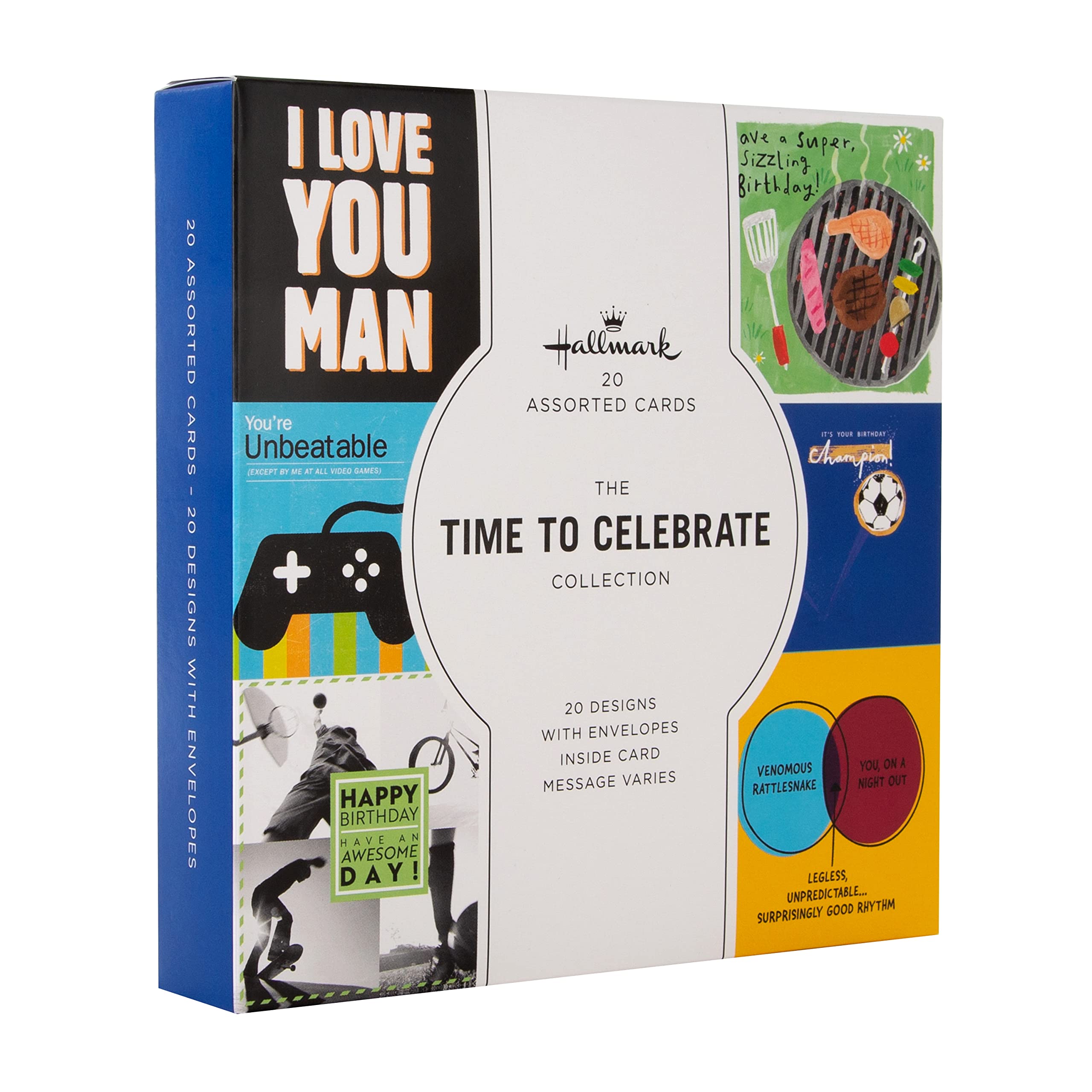 Hallmark Birthday Cards - Multipack of 20 in 20 Epic Designs