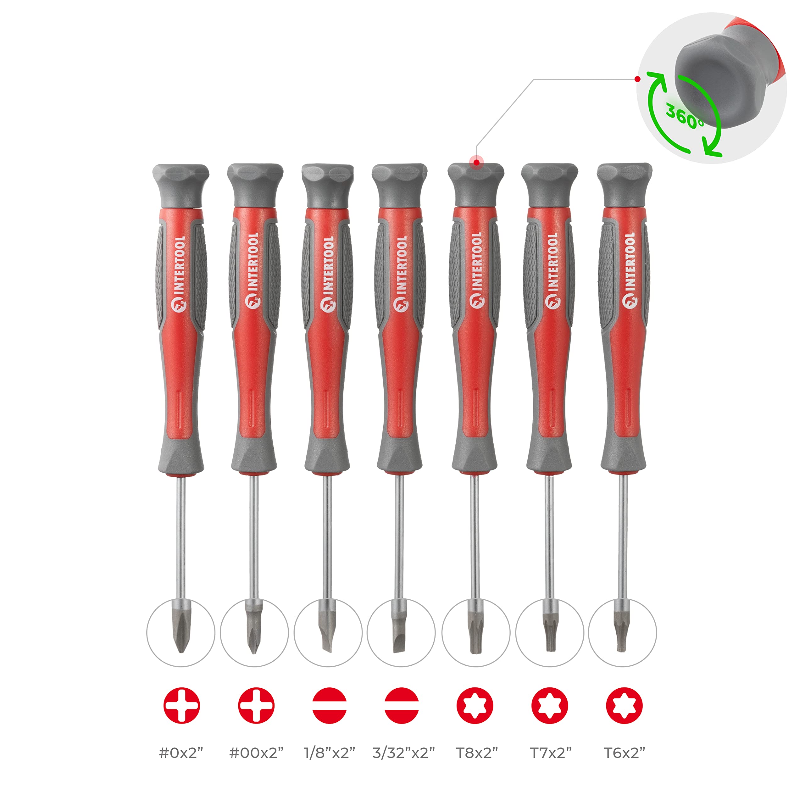 Amazon | INTERTOOL 精密ドライバーセット 7個 マグネット ミニ