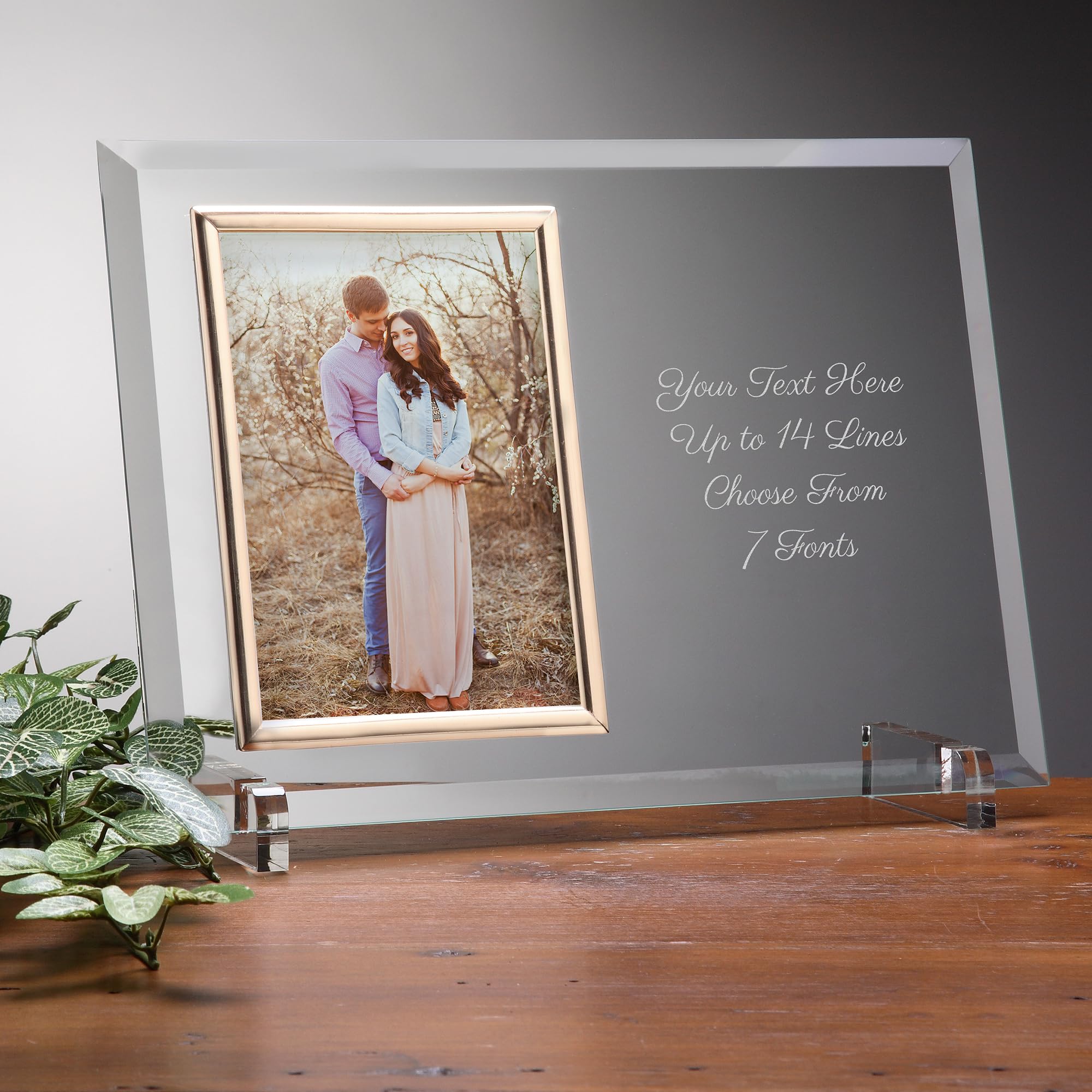 Personalization Universe Engraved Message Glass Vertical Picture Frame