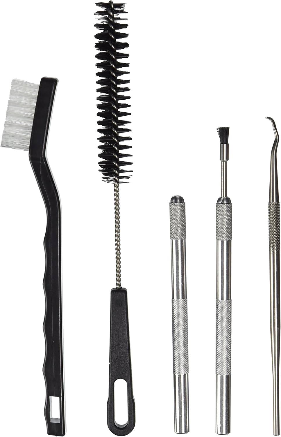 DeVilbiss 192212 Spray Gun Cleaning Kit components, including various brushes, cleaning wires, and a pick tool.