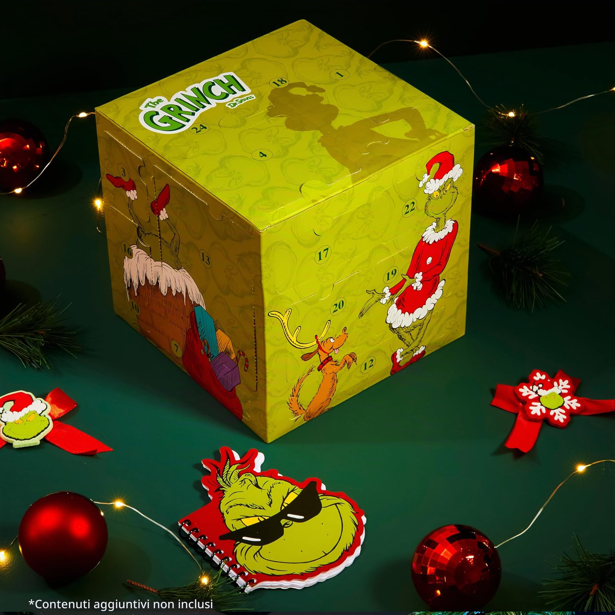 The Grinch Calendario Avvento 2025 Donna Adolescenti Decorazioni Natalizie Countdown Natale Calendari Avvento 24 Sorprese Calzini Portachiavi