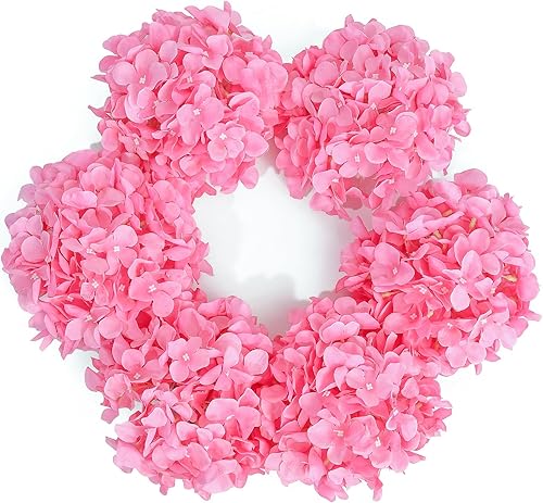 Miniatura 23 de DuHouse Cabezas artificiales de hortensias de seda de 8.7 pulgadas con tallos de hortensias falsas para bricolaje, centro de mesa de boda,