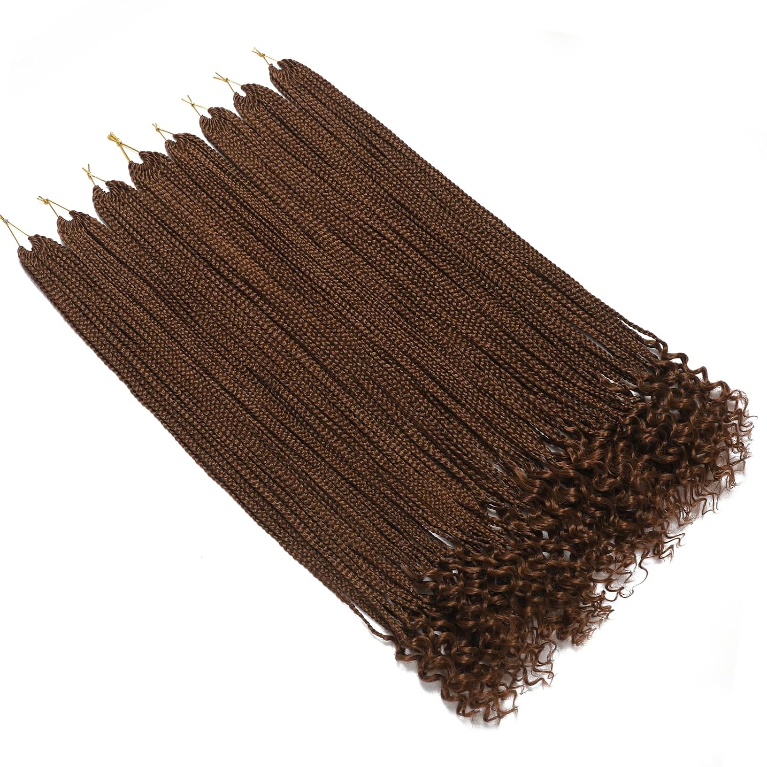 8 Packs 30 Inch Crochet Box Braids Hair with Curly Ends #30 Pre Looped Crochet Braids Box Braids Crochet Hair Goddess Box Braids Crochet Hair Extensions Braiding Hair
