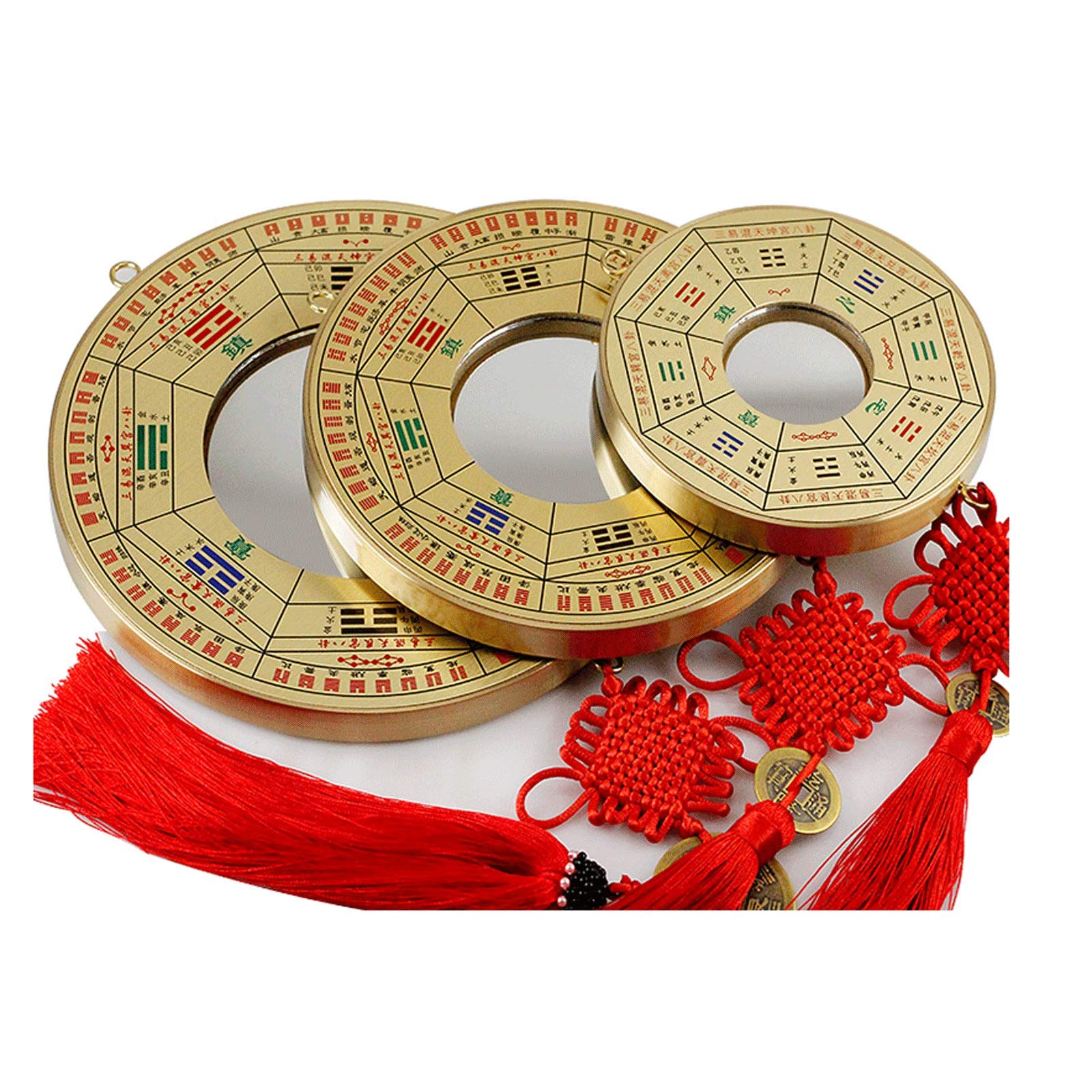 Specchio Concavo di Feng Shui Bagua Chinese Feng Shui convesso Bagua Specchio Bronzo specchio porta casa ciondolo domestico pendente Feng Shui ornamenti (facile da appendere) Per Ornamento di Affari d