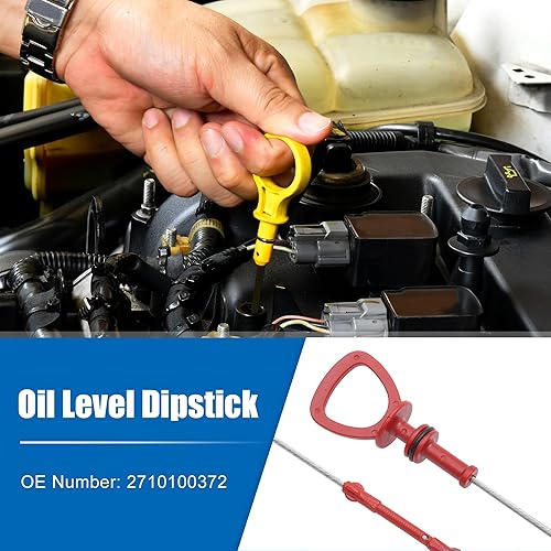 Miniatura 3 de X AUTOHAUX Varilla de medición de aceite de motor para Mercedes-Benz CL203 03 04 W203 W204 A209 C209 11 W211 R171 1.8L No.2710100372