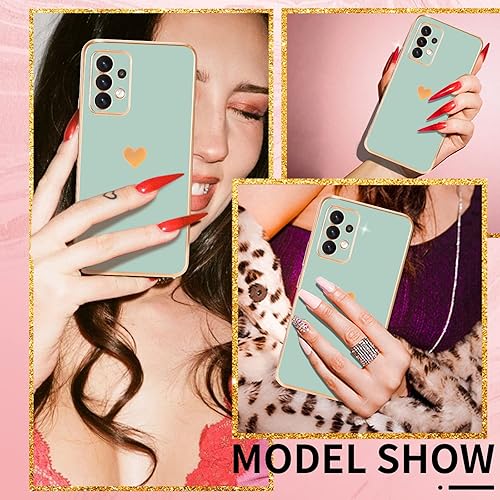 Miniatura 4 de Shorogyt Funda con diseño de corazón para Samsung Galaxy A52A52s de 6.5 pulgadas, diseño femenino de lujo, diseño femenino de lujo, para A52A52s de