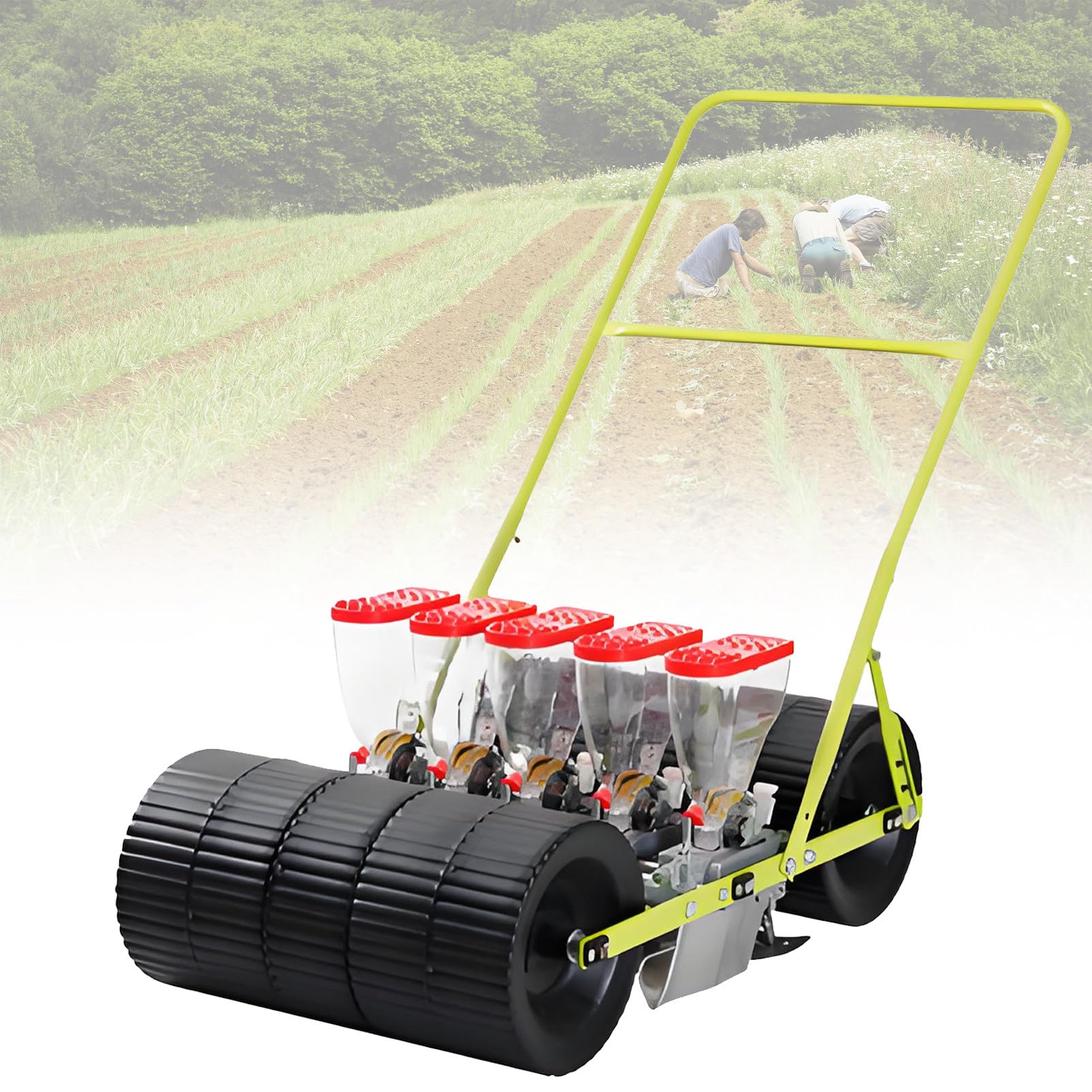Semoir à cultures en ligne manuel pour légumes, salades et oignons