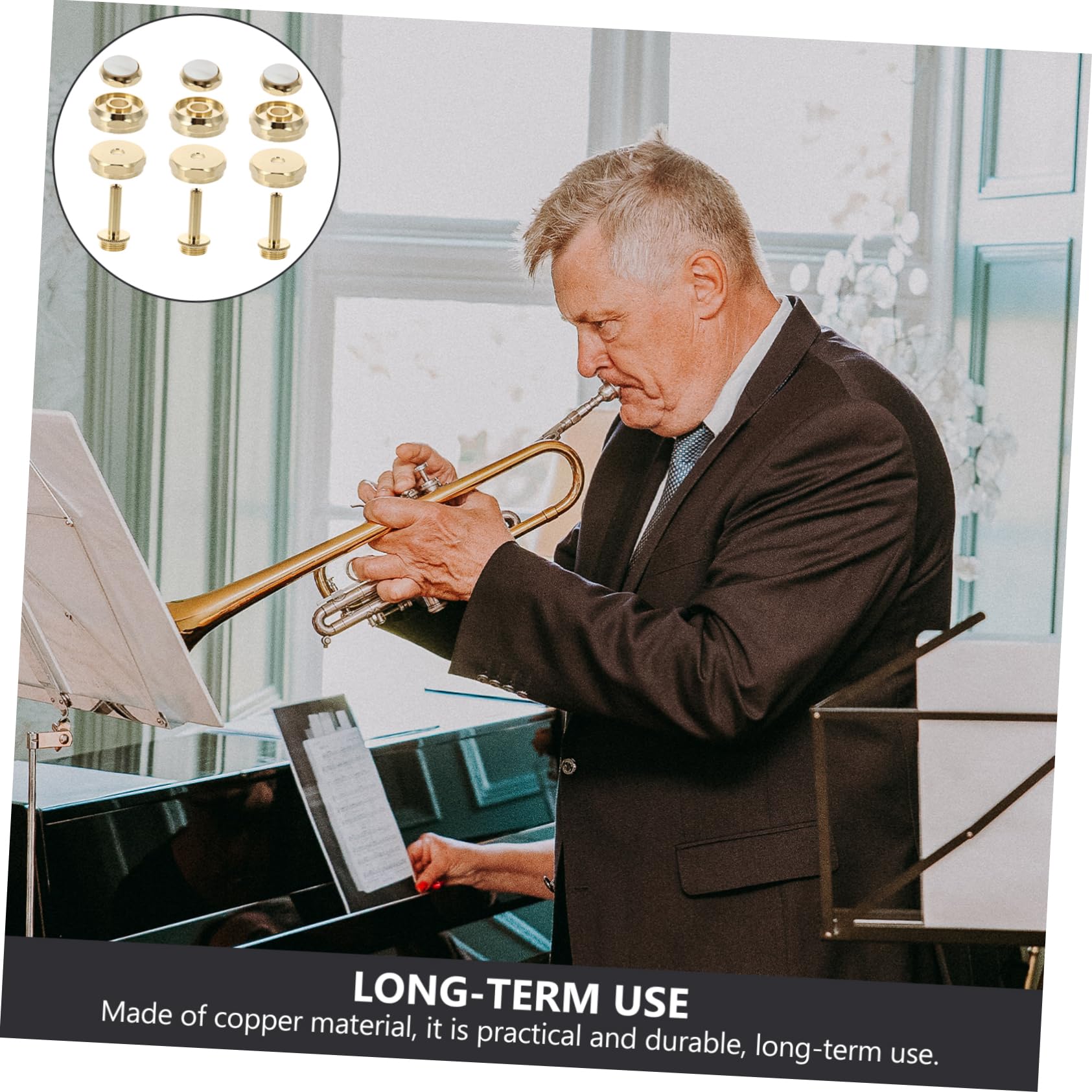 NULYLU Trumpet Case for Button Buckle Piston Button Snap Press Cover Trumpet Trim Kit