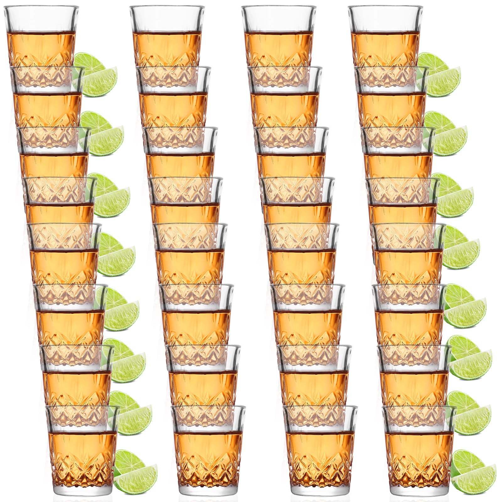 Gucass 32 vasos de chupito, 5 cl, aptos para lavavajillas, cristal sin plomo, con fondo pesado