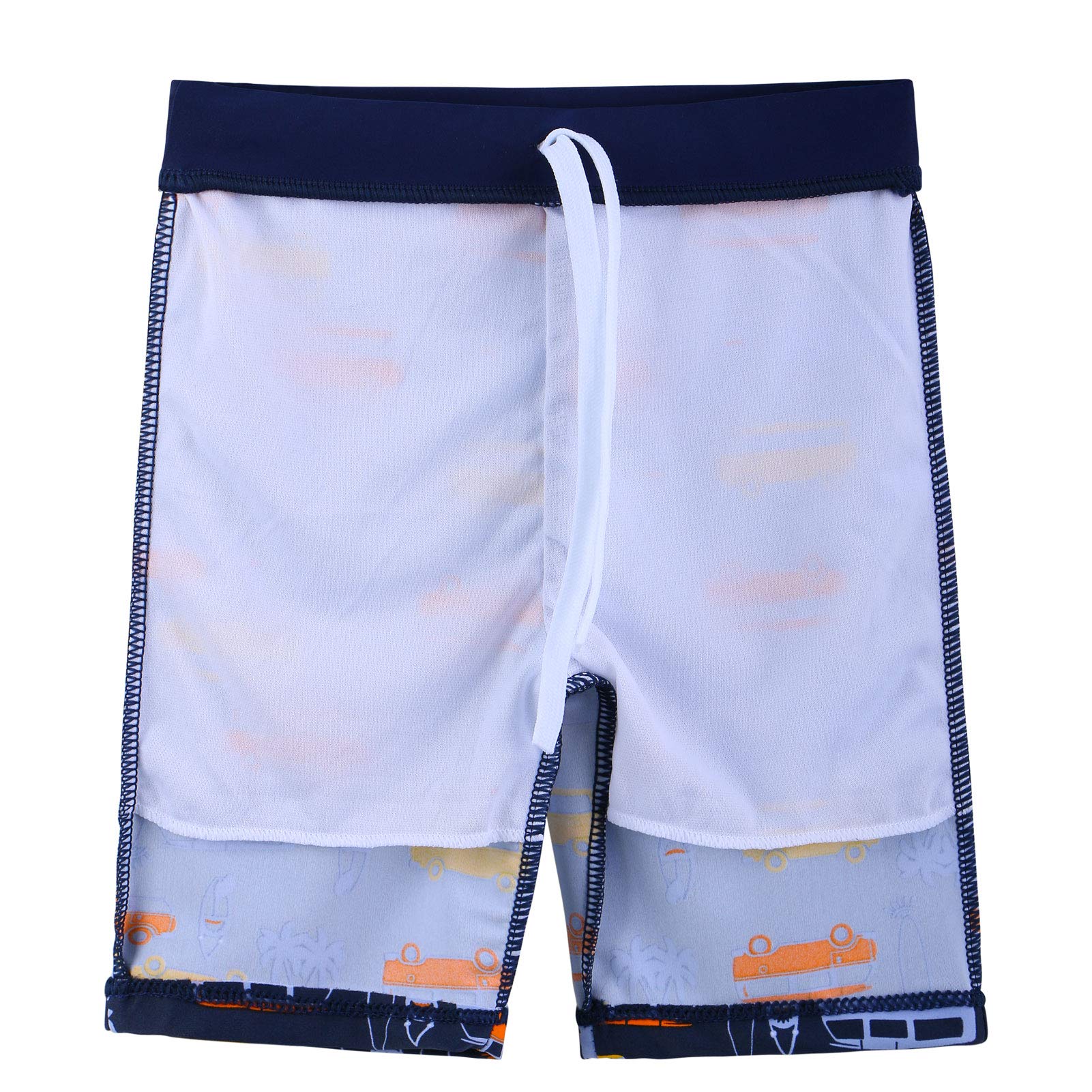 HUAANIUE Garçons Enfants Maillot de Bain 2 Pièces Anti-UV UPF 50+ Enfants Garçons Plage Combinaison de Bain à Manches Longues 4-14 Ans