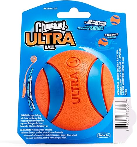 Miniatura 8 de Chuckit! Ultra Ball Dog Toy - Size Large - For Dogs 60-100 lbs - Made from Durable Rubber - Super Bouncy - Floats in Water - 3-inch Diameter - Pack