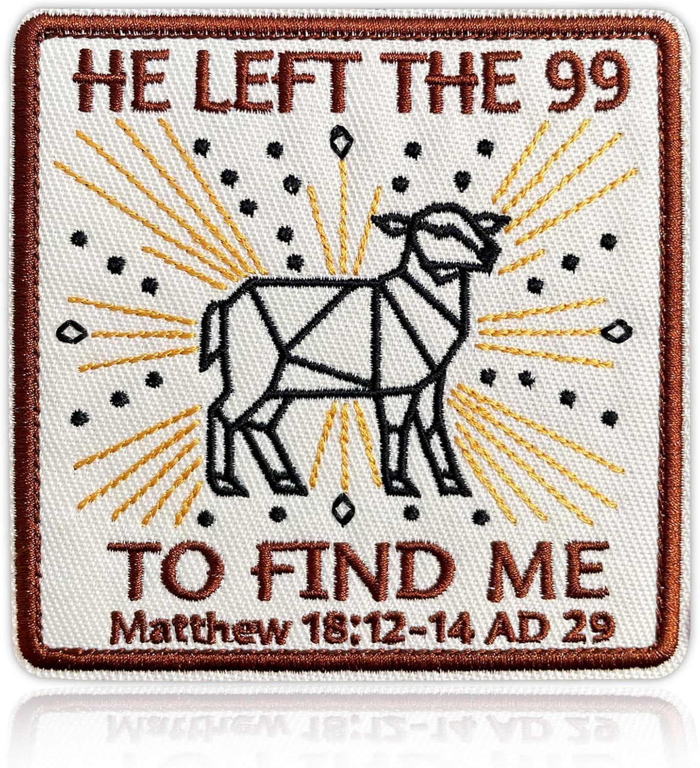 Be The Light Embroidered Patch Christian Faith Badge with Matthew 5:14 Inspirational Bible Verse Hook and Loop Backing for Backpacks, Hats, Bags, Dog Harness, Vests, Patch Wall