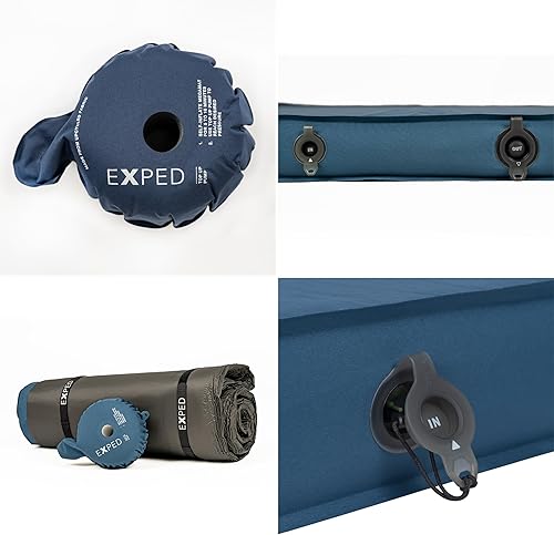 Miniatura 3 de Exped DeepSleep Mat Duo Medium - Alfombrilla de dormir firme autoinflable para automóvil, almohadilla de espuma de 3 pulgadas, bomba incluida
