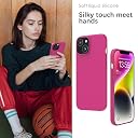 YATWIN Silicone Back Case for iPhone 13, Soft-Touch Phone Back Cover for Apple iPhone 13 - Magenta gallery image