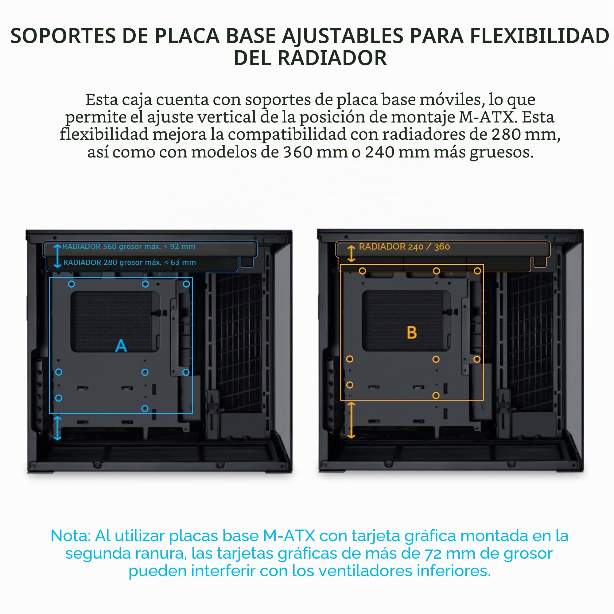 Lian LI O11D Mini V2 Flow O11DMIV2FX Caja compacta ATX Media Airflow Vista panorámica Flujo de Aire de Alto Rendimiento Incluye 5 Ventiladores de Hoja inversa de 120 mm Gestión de Cables