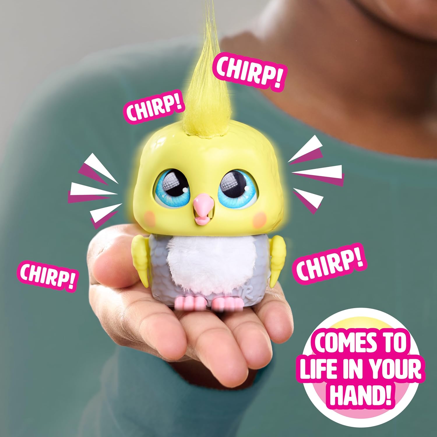 FurReal Handfuls Chirps the Cockatoo, 3.5 Inch Interactive Toy, for Boys and Girls, Ages 4 and Up, Kids Toys for Ages 4 Up by Just Play